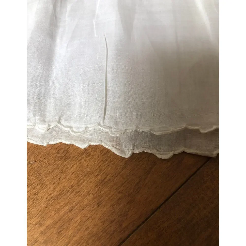 Vintage handmade Embroidered Dresses pink & white 12-18 months